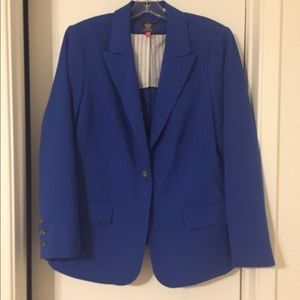 Vince Camuto Cobalt Blue One Button Blazer 14W